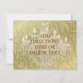 シャンデリア、披露宴カード 招待状 (裏面)