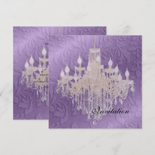 シャンデリア, 結婚式の招待状 招待状 (正面/裏面)