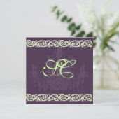 シャンデリア+鍛錬鉄+つる植物 招待状 (スタンド正面)