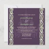 シャンデリア+鍛錬鉄+つる植物 招待状 (裏面)