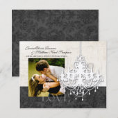 シャンデリア Save the Date 発表 招待状 (正面/裏面)