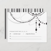 シャンデリアRSVPカード 出欠カード (正面/裏面)