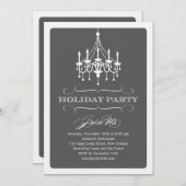シャンデリエレガントアホリデーパーティ招待状 招待状 (正面/裏面)