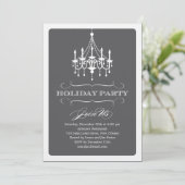 シャンデリエレガントアホリデーパーティ招待状 招待状 (スタンド正面)