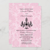 シャンデリビクトリアンア結婚式招待状 招待状 (正面/裏面)