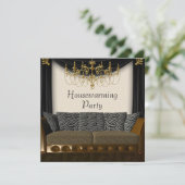 シャンデリーゼブラソファー引っ越し祝いパーティーパーティー 招待状 (スタンド正面)