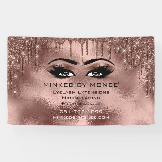 シャントルアイラッシュブロウズメイクアップアーティストドリップ 横断幕 (横)