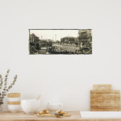 シャンハイハーバーパノラマプリントサーカ1928 ポスター (キッチン)