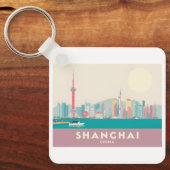 シャンハイ中国ザバンドパステルトラベル キーホルダー (正面)