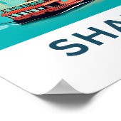 シャンハイ中国トラベルプリント ポスター (角)