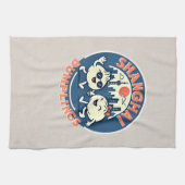 シャンハイ餃子かわいいおもしろいデザイン キッチンタオル (横)