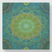 シャンバラタントラニンフェアマンダラアート ストーンコースター (正面)