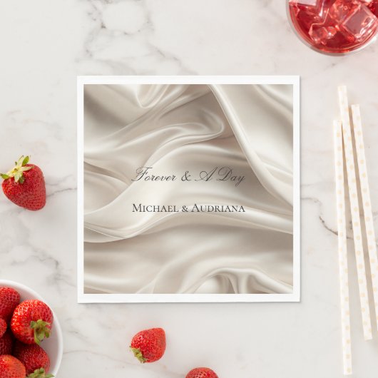 シャンパかわいらしン金ゴールドロマンフェイクトサテン結婚ズ スタンダードランチョンナプキン (インサイチュ)