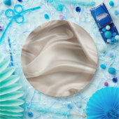 シャンパかわいらしン金ゴールドロマンフェイクトサテン結婚ズ ペーパープレート (パーティー)