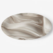 シャンパかわいらしン金ゴールドロマンフェイクトサテン結婚ズ ペーパープレート (アングル)