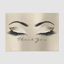 シャンパイグネセピアブライダルゴールドグリッターサンキューアイズ 薄葉紙