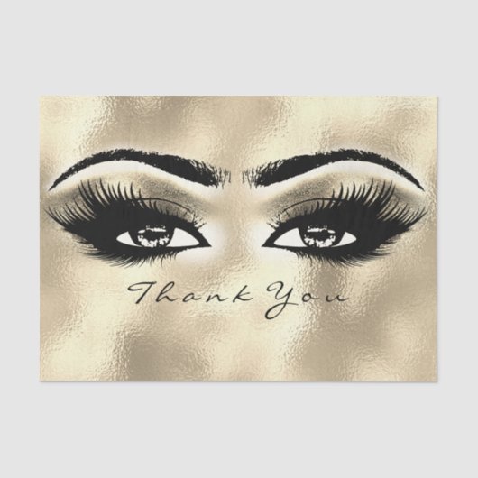 シャンパイグネセピアブライダル感謝していグリッターアイズ金ゴールド 薄葉紙 (正面)