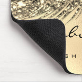 シャンパイグネラックス金ゴールドグリッター美しいラッシュネーム マウスパッド (コーナー)