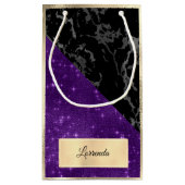 シャンパイグネ金ゴールド紫バイオレットマーブルブラックグレー スモールペーパーバッグ (裏面)