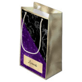 シャンパイグネ金ゴールド紫バイオレットマーブルブラックグレー スモールペーパーバッグ (裏面アングル)