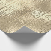 シャンパイニュ金ゴールドガラスエジプトスクリプト絵文字 ラッピングペーパー (角)