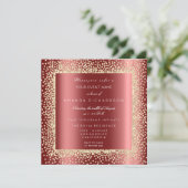 シャンパイニュ金ゴールドグリッターブラックブルガンディーコンフェット 招待状 (スタンド正面)