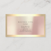 シャンパイニュ金ゴールドフレームパールバラ金ゴールド ミニマル 名刺 (裏面)