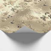 シャンパイニュ金ゴールドメドウバタフライバターズジェム ラッピングペーパー (角)