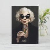 シャンパエレガントンを着けた年配の女性 招待状 (スタンド正面)