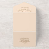 シャンパエレガントンアイボリースモダンクリプトRSVP QRコード オールインワン招待状 (外側)