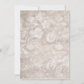 シャンパエレガントンシルバーブライダルシャワーシューズ 招待状 (裏面)