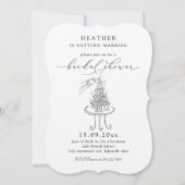 シャンパエレガントンタワーブライダルシャワー招待 招待状 (正面)