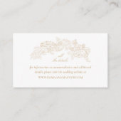 シャンパエレガントンバロック結婚のウェブサイト エンクロージャーカード (正面)