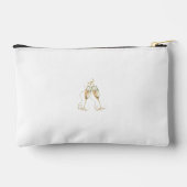 シャンパエレガントンフルート花嫁コスメティックギフト アクセサリーポーチ (裏面)