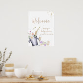 シャンパエレガントンボトルベビーシャワーウェルカム ポスター (キッチン)