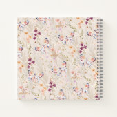 シャンパエレガントンワイルドフラワー結婚ズゲストブック ノートブック (裏面)