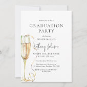 シャンパエレガントン写真卒業パーティー 招待状 (正面)