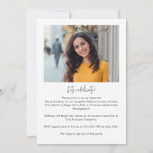 シャンパエレガントン写真卒業パーティー 招待状 (裏面)