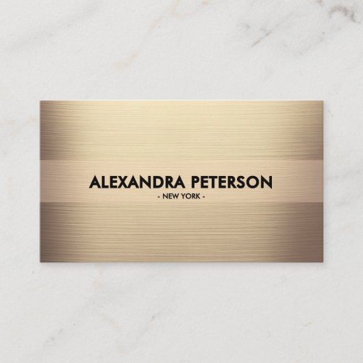 シャンパエレガントン金ゴールドツートーン名刺 名刺 (正面)