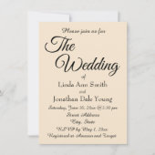 シャンパシンプルンスタイル結婚ズ 招待状 (正面)