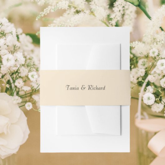 シャンパシンプルーニュのスタイル化された名結婚前 招待状ベリーバンド