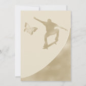 シャンパスペインのンツツインクインスカーターバタフライ 招待状 (裏面)