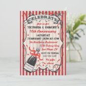 シャンパビクトリアンンお祝いパーティの招待状 招待状 (スタンド正面)