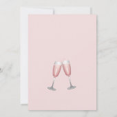 シャンパポップ・アートのンピンクブライダルシャワーの招待状 招待状 (裏面)