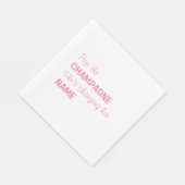 シャンパポップ・アートのンブライダルカクテルナプキンス – ピンク スタンダードランチョンナプキン (角)