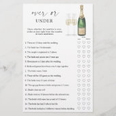 シャンパポップ・アートのンブライダルシャワー – 上または下 (正面)