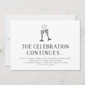 シャンパポップ・アートのン |の結婚後のパーティの招待状 招待状 (正面)