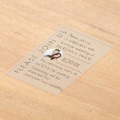 シャンパモダンンの色調の仮想結婚的な写真 アクリル招待状 (レイダウン)