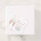 シャンパモダンンガラスブライダルシャワー フェイバータグ (インサイチュ)