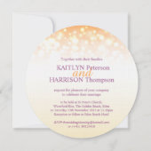 シャンパモダンークルの泡の結婚式の招待 招待状 (裏面)